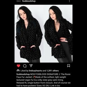 Foxblood Roxie faux fur jacket